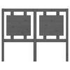 vidaXL T&ecirc;te de lit Gris 125,5x4x100 cm Bois massif de pin