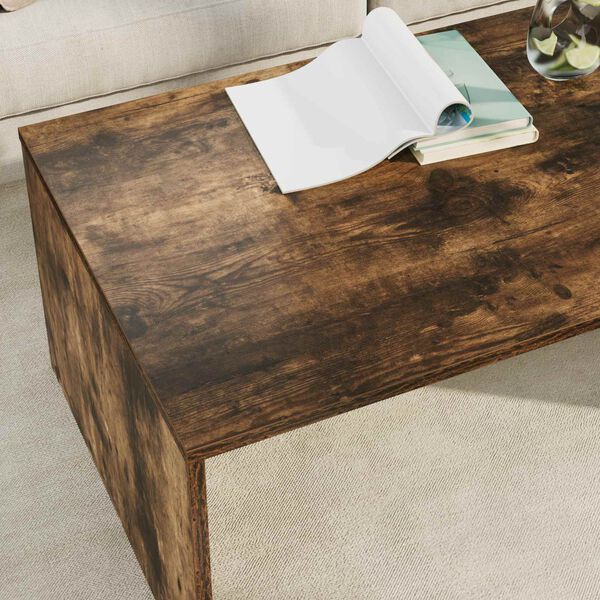 vidaXL Table basse Ch&ecirc;ne fum&eacute; 95 x 50 x 34 cm Bois d'ing&eacute;nierie