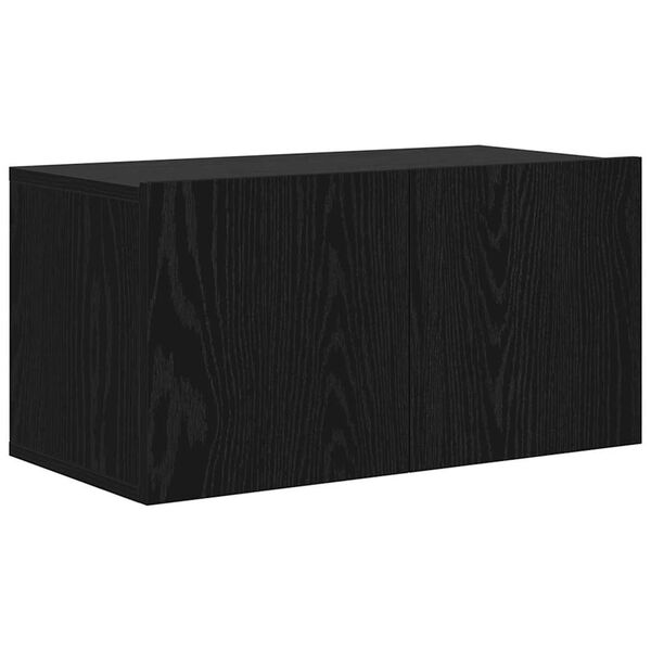 vidaXL Ensemble meuble TV Noir 60 x 30 x 30 cm Bois d'ing&eacute;nierie