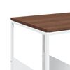 vidaXL Table d'appoint avec roues blanc 55x36x63,5cm bois d'ing&eacute;nierie