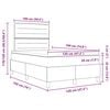vidaXL Lit &agrave; ressorts avec matelas Gris fonc&eacute; 120 x 190 cm tissu
