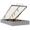 vidaXL Lit ottoman avec matelas gris clair 120x200 cm tissu