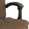 vidaXL Fauteuil inclinable de bureau Marron Tissu