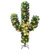 vidaXL Cactus de Noël avec support et LED Vert 150 cm PVC