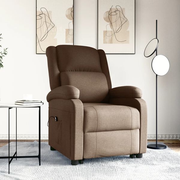 vidaXL Fauteuil Marron Tissu