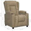 vidaXL Fauteuil inclinable Cappuccino Similicuir