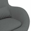 vidaXL Fauteuil &oelig;uf Gris fonc&eacute; 63 x 73 x 90 cm tissu