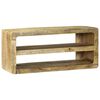 vidaXL Meuble TV Marron 80 x 32 x 36 cm Bois de manguier massif