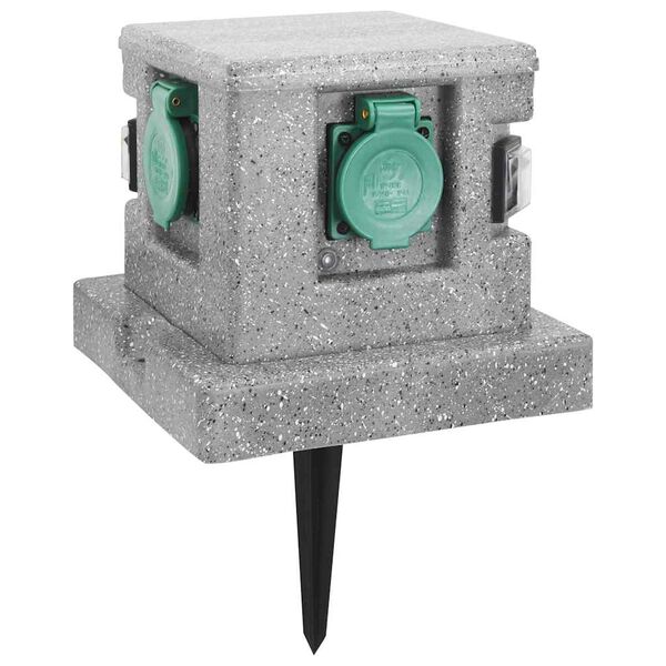 vidaXL Prise de jardin avec capteur cr&eacute;pusculaire Plastique