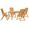 vidaXL Ensemble &agrave; manger de jardin 5 pcs 140x80x74 cm Bois d'acacia solide
