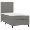 vidaXL Sommier &agrave; lattes de lit avec matelas Gris fonc&eacute; 100x200cm Tissu