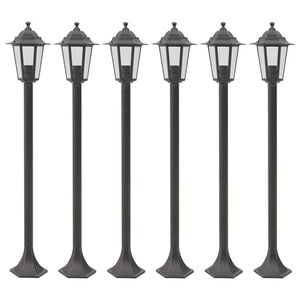 vidaXL Lampe de jardin &agrave; piquet 6 pcs E27 110 cm Aluminium Bronze