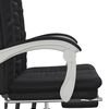 vidaXL Fauteuil inclinable de bureau Noir Similicuir