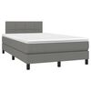 vidaXL Sommier &agrave; lattes de lit matelas LED gris fonc&eacute; 120x190 cm tissu
