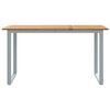 vidaXL Table de jardin pour repas Gris 140 x 80 x 75 cm