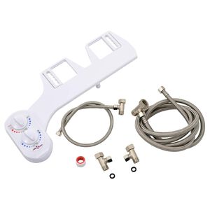 vidaXL Accessoire si&egrave;ge toilette et eau chaude et froide buse unique