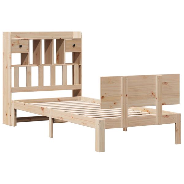 vidaXL Lit biblioth&egrave;que sans matelas 100x200 cm bois massif de pin