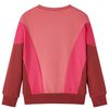 Sweat-shirt enfants bloc de couleurs rose et henné 92