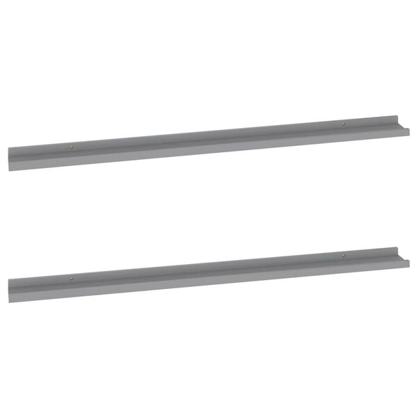 vidaXL Étagères murales 2 pcs Gris 115x9x3 cm