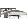 vidaXL Cadre de lit m&eacute;tal sans matelas avec t&ecirc;te de lit noir 183x213cm