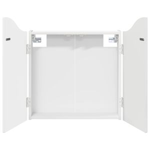 vidaXL Cabinet pour cible Blanc brillant 56 x 12 x 63 cm