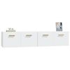 vidaXL Armoires murales 2 pcs Blanc 80x35x36,5 cm Bois d'ing&eacute;nierie