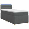 vidaXL Lit boxspring avec matelas Gris fonc&eacute; 90 x 190 cm Tissu