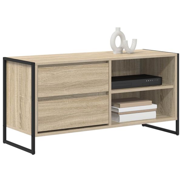 vidaXL Meuble TV Sonoma 100 x 36 x 49,5 cm Bois d'ing&eacute;nierie