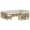 vidaXL Ensemble de canap&eacute;s d'ext&eacute;rieur 6 pcs Blanc Naturel et Cr&egrave;me