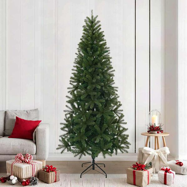 vidaXL Sapin de Noël artificiel Vert 240 cm PVC, PE et acier
