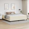 vidaXL Cadre de lit avec matelas Crème 200 x 200 cm tissu