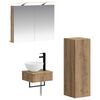 vidaXL Ensemble d'armoire de salle de bain 4 pc Ch&ecirc;ne artisanal