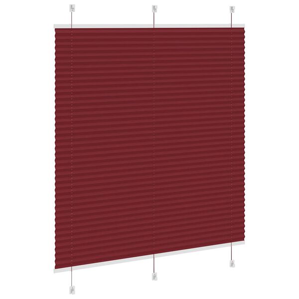 vidaXL Store pliss&eacute; rouge bordeaux 115x150 cm largeur du tissu 114,4cm
