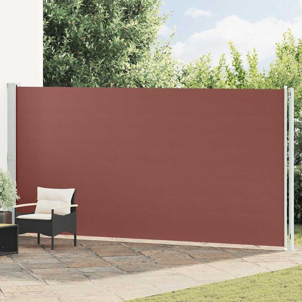 vidaXL Auvent lat&eacute;ral r&eacute;tractable de patio 200x600 cm Marron