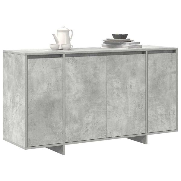 vidaXL Buffet Gris b&eacute;ton 135 x 41 x 75 cm Bois d'ing&eacute;nierie