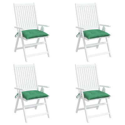 vidaXL Coussins de chaise 4 pcs 40x40x7 cm tissu oxford vert