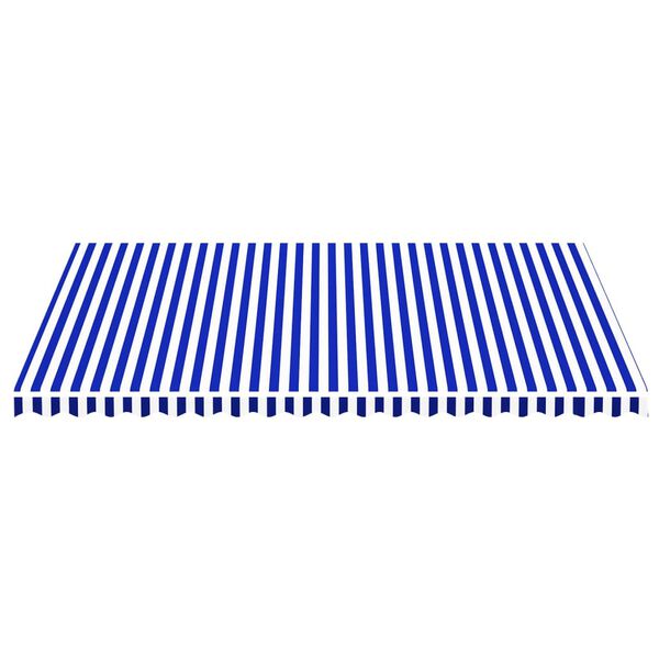 vidaXL Tissu de remplacement pour auvent Bleu et blanc 5x3,5 m