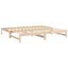 vidaXL Lit coulissant sans matelas 2x(90x200) cm Bois de pin massif