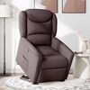 vidaXL Fauteuil inclinable &eacute;lectrique marron fonc&eacute; tissu
