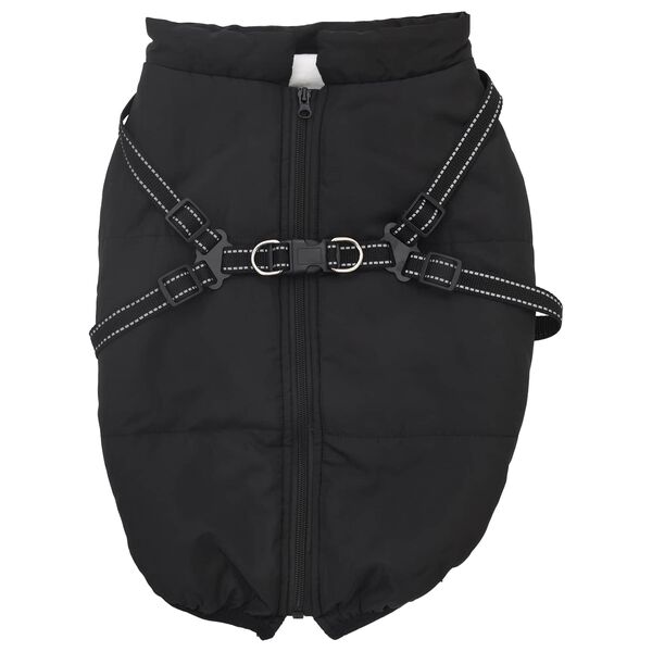 vidaXL Manteau pour chien Noir L48 Fleece et Polyester