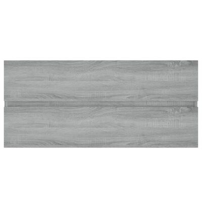 vidaXL Armoire d'évier Sonoma gris 100x38,5x45 cm Bois d'ingénierie