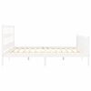 vidaXL Cadre de lit sans matelas blanc 200x200 cm bois massif de pin
