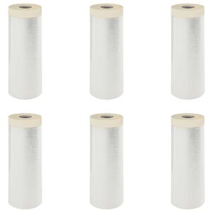 vidaXL Drap d'aspiration avec ruban adh&eacute;sif 6 pc Transparent HDPE