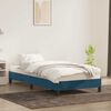 vidaXL Cadre de lit sans matelas bleu fonc&eacute; 100x220 cm velours