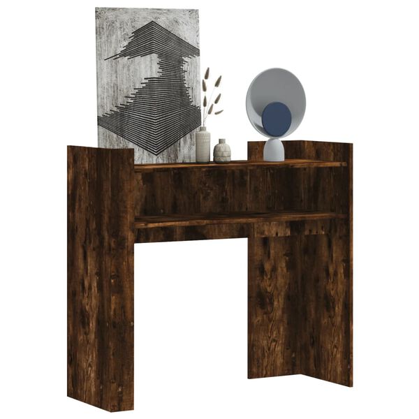 vidaXL Table console chêne fumé 100x35x90 cm bois d'ingénierie