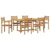 vidaXL Ensemble de salle &agrave; manger pour jardin 7 pcs Marron