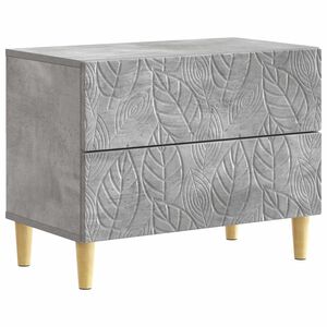 vidaXL Table de chevet Gris b&eacute;ton 62 x 34,5 x 48 cm Bois d'ing&eacute;nierie