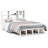 vidaXL Lit biblioth&egrave;que sans matelas blanc 140x190 cm bois massif