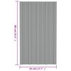 vidaXL Panneau de toiture 12 pcs Gris 80 x 45 cm Acier galvanis&eacute;