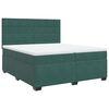 vidaXL Sommier &agrave; lattes de lit et matelas Vert fonc&eacute; 200x200cm Velours